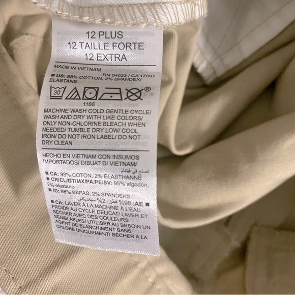 Old Navy Khaki Size 12 Plus Stretch Bootcut Girls Adjustable Waist Pant Girls - Picture 8 of 9